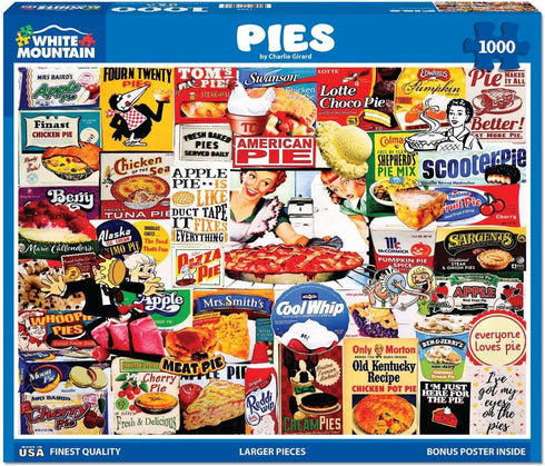 White Mountain - Pies - 1000 Piece Jigsaw Puzzle for Adults, Children, + Grandparents...