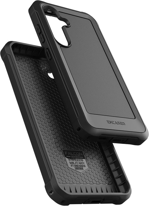Encased Rugged Belt Case Designed for Samsung Galaxy S24 Plus Case with Holster Clip and Tempered Glass Screen Protector - Heavy Duty Protective C...