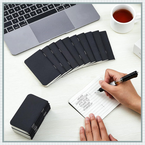 Outus 15 Pcs Pocket Notebook Mini Journal 2.5 x 4 Kraft Paper Mini Notebooks Bulk Softcover Pocket Notepad Memo Diary Subject Notebooks for Studen...