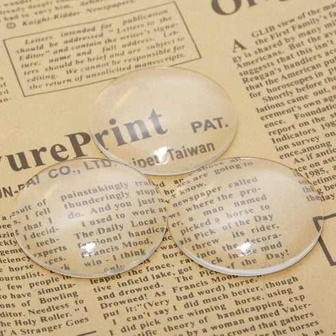 Glass Cabochons Dome Tiles, 20PCS 40mm, Thickness 8.5mm, Clear Round Flat Back Dome Cabochons Set for DIY Craft Photo Charms, Cameo Pendants, Ring...