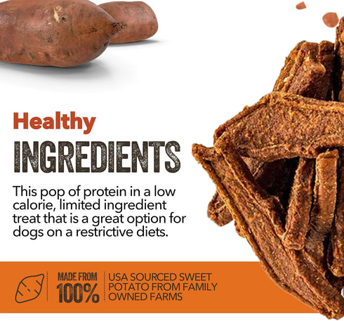 Gaines Family Farmstead Sweet Potato & Salmon Fillets for Dogs, All-Natural, Grain-Free, Healthy Dog Treats for All Ages & Breeds, Made in USA, 8 ...