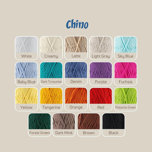 Sensy Chino Soft Cotton Yarn, Soft Baby Cotton Yarn, Amigurumi Yarn, 3.5 oz, 360 Yards, Gauge 2 Fine (Fuchsia)......