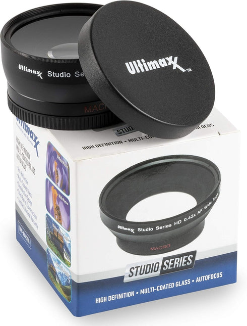 58mm 0.43x Wide Angle (w/Macro) High Definition Lens for DSLR Canon EOS Rebel 70D 77D 80D 90D T8i T7 T7i T6i T6s T6 T5i T5 T4i T3i T100 SL1 SL2 SL...