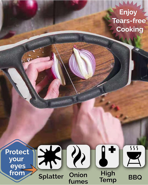 Onion Goggles - Kitchen Grilling Glasses for Chopping, Cutting & Cooking, Anti Fog Anti Scratch...