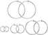 Keklle Stainless Steel 4 Pairs Clip On Hoop Earrings for Women Men Non Pierced Earrings (A:Silver-Tone)...