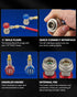 Orion Motor Tech R134a Quick Coupler Adapter, Adjustable R134a Adapters and AC Hose Fittings, HP and LP Connectors for R134a Car AC System Evacuat...