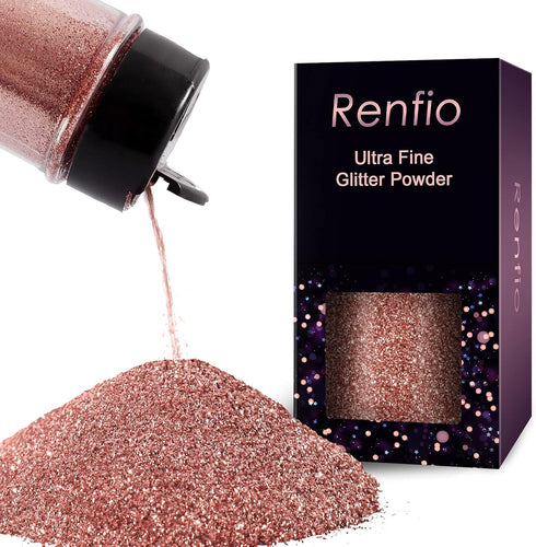 Renfio Ultra Fine Glitter Powder Metallic Resin Glitter 2.11 Oz (60g) PET Flakes Crafts Sequins 1/128" 0.008" 0.2mm Epoxy Chips Flakes for Tumbler...