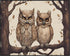 Posterizer 1 pcs- Two brown owls sitting on a tree print-Art for Animal Lovers-Floral Botanical Art- Gift for Men Women Entrepreneur Teens-Decor f...