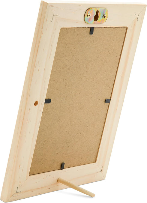 DIY Picture Frames, 4x6 Craft Frames Set, Unfinished Solid Pine Wood DIY Photo Frames, For Arts and Crafts DIY Painting Projects, Set of 3 (6x8 Fr...