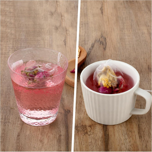 100 Pcs Loose Tea Bags Tea Filter Bags Disposable Tea Bags for Loose Leaf Tea Mesh Small Drawstring Empty Tea Bags for Coffee, Herbs, Spice Sachet...