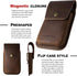 Leather Phone Pouch for Belt, S23 Ultra Belt Clip Holder for Men, Large Phone Holster, iPhone 14 Pro Max Belt Clip Case, Universal Smartphone Leat...