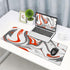 Large Gaming Mouse Pad with Stitched Edges, Minimalist Topographic Map Desk Mat, Extended Mousepad with Anti-Slip Base, Cool Desk Pad for Keyboard...