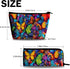Colorful Butterfly Makeup Bag Cosmetic Bag for Women,1Pcs Large Capacity Makeup Bags and 1Pcs Pencil Case Makeup Brushes Storage Bag Travel Toilet...