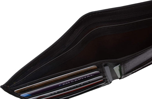 Genuine Leather Large Hipster Bifold Credit Card Id Men's Wallet...