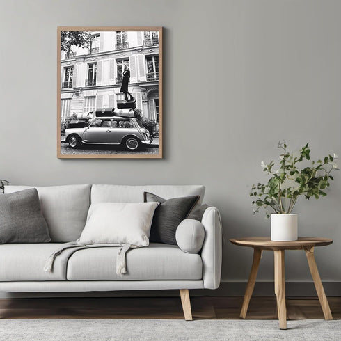 Posterizer 1 pcs-black and white photograph of humourous luxury shoping woman 2-Photography Art Gift for Women, Fashionistas, Designer Fashion Fa...