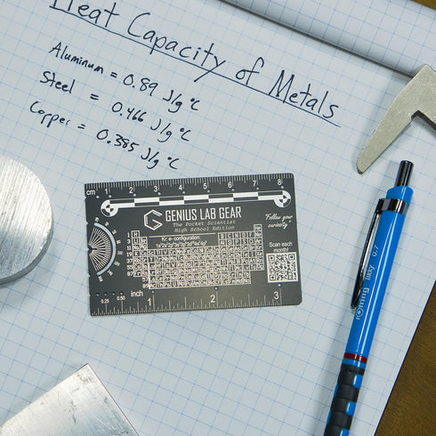 The Pocket Scientist High School Edition - Wallet Science Ruler Scale and Unit Conversion Reference - 3 inch 85 mm Homework Helper for High School...