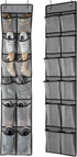 KEEPJOY Over The Door Shoe Organizer 2 Pack,Mesh Pockets Hanging Shoe Rack Over The Door,Shoe Storage Closet with 4 Hooks,Washable and Breathable ...