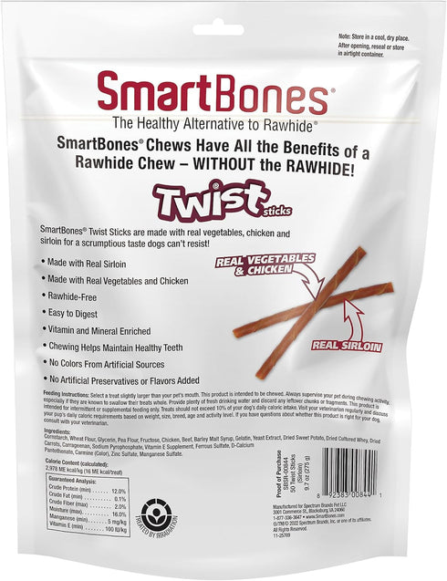 SmartBones Twist Sticks Made with Real Sirloin, 50 Count, Treat Your Dog to a Rawhide-Free Chew...