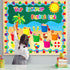 57 Pcs Summer Bulletin Board Decorations Set Our Summer Bucket List Classroom Decor Hawaii Sun Beach Bucket Paper Cutouts with Borders for Home Sc...
