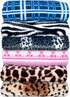 Lavish Home Fleece Sherpa Throw Blanket - Ultra Soft Plush Bed, Sofa or Couch 50" x 60" Tiger Set of 1...