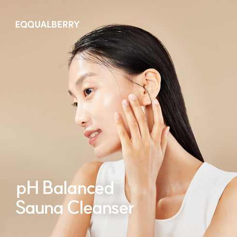 pH Balanced Sauna Facial Cleanser 6.76 Fl. Oz. 200ml | Low pH Face Wash with Green Tea, Refreshing & Moisturizing finish, Gentle Gel Cleaning, Kor...