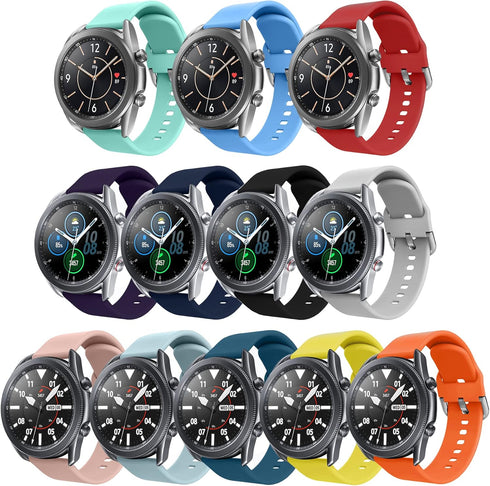 22 mm Silicone Watch Bands Compatible with Samsung Gear S3 Frontier/Classic/Galaxy Watch 3 45mm/Galaxy Watch 46mm Smart Watch for Men Women,Quick ...