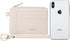 Wikavanli Women Slim Rfid Blocking Credit Card Case Holder Wristlet Zip ID Case Wallet Small Compact Leather Wallet Coin Purse with Keychain (Beig...