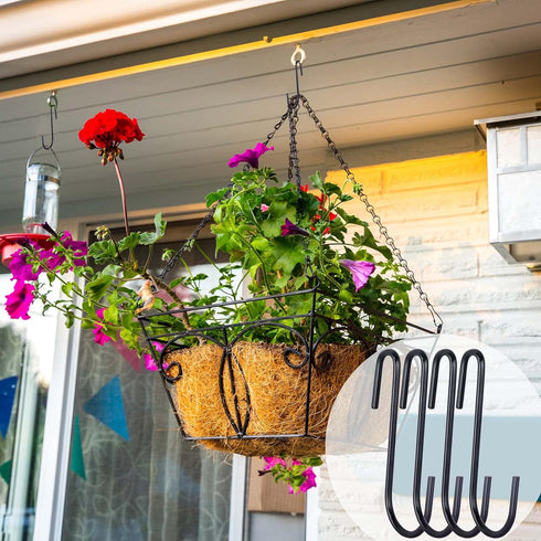30 Pack 3 inch Heavy Duty S Hooks Black Pan Pot Holder Rack Hooks S Shaped Hanging Hooks Hangers for Kitchenware Spoons Pans Pots Utensils Clothes...