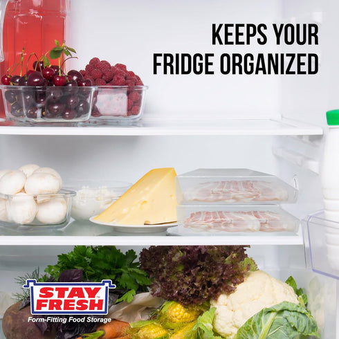 Stay Fresh Bacon Keeper 1lb Plastic Bacon Container for Refrigerator Preserves Freshness and Prevents Spoilage – No Mess Bacon Storage Replaces Gr...