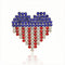 KKAMAGI American Flag Brooch Pin Patriotic Crystal Rhinestone Heart Shaped Lapel Brooch Fashion Jewelry for Men and Women...