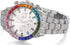 Halukakah Multicolor Diamonds Gold Watch Iced Out,Men's 18K Real Gold/Rose Gold/Platinum White Gold Plated 40MM Width White Dial Quartz Wristband ...