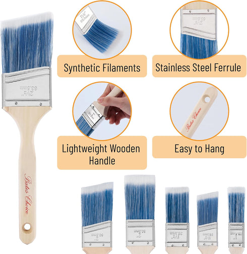 Bates- Paint Brushes, 3-Inch, 1 Pack, Treated Wood Handle, Paint Brushes for Walls, Stain Brush, Wall Paint Brushes, Furniture Paint Brush, Paint ...