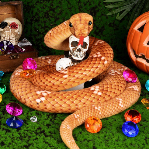 Snake Plush, Stuffed Snake Animal, 71 in Large Toy Snakes for Kids, Giant Stuffed Animals Snake, Lifelike Plush Snake for Birthday Present Party P...