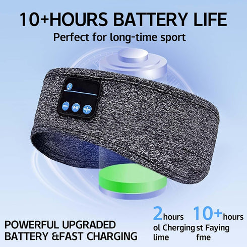 Bluetooth Music Sleep Headphones, Bluetooth Sports Headphones, Talking Hairband with HD Stereo Speakers for Exercise, Jogging, Yoga, Insomnia, Tra...