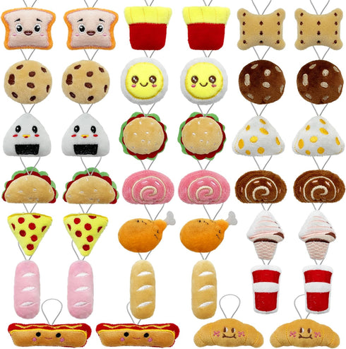 40 PCS Mini Food Plush Toy Set Cute Small Food Stuffed Toy Keychain for Party Favors Keychain Ornament for Goody Bag Easter Egg Stuffers Carnival ...