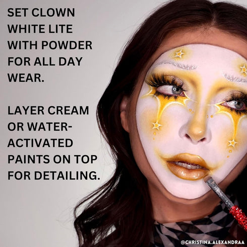 Mehron Makeup Clown White Lite | Professional Face Paint & Body Paint | White Cream Makeup, White Face Paint Makeup for Clown Makeup, Stage, Film,...