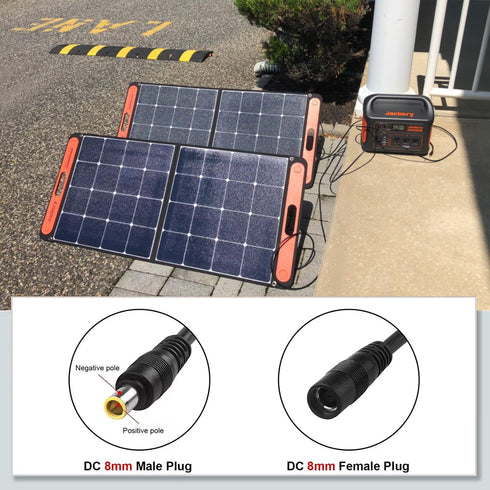8mm Combiner 3.3ft 14AWG DC 8mm Male to Female 2X Combiner Cable Y Splitter Solar Parallel Adapter Cord for Jackery/Goal Zero/BLUETTI/Anker and mo...