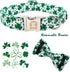 MR. CHUBBYFACE St.Patrick's Day Dog Collar Green Clovers Adjustable Dog Collar Bow Tie for Small Medium Large Dogs...
