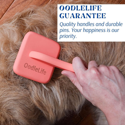 Dog Slicker Brush for Grooming Poodle Brush for Shedding Medium & Long Haired Dogs Brush - Poodle and Goldendoodle Long Pin Pet Hair Brush for Doo...