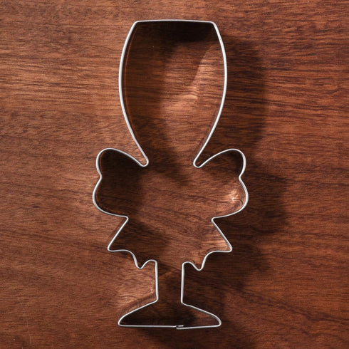 LILIAO Champagne and Champagne Glass with Ribbon Cookie Cutter for Wedding/Engagement - Stainless Steel...