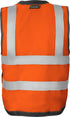 Ironwear 1279-OS-RD-CID-2-MD ANSI Class 2 Polyester SAFETY Vest with Snaps, Clear ID Holder, & 2" Silver Reflective Tape, Orange, Medium...