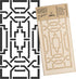 NAKLEO Border Reusable Plastic Wall Stencil - 21x45cm / 8” x 17” - Chinese Railing Geometric 3 - Pattern Painting Stripe DIY Art Craft Template - ...