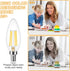 Cotanic E12 LED Bulb Dimmable 3000K Soft White, LED Candelabra Bulbs 60Watt Equivalent, Small Base Type B Light Bulbs, Candle Shape Chandelier Lig...