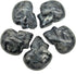 Mini 1" Crystal Human Skull Head Statue Figurine, Hand Carved Pocket Stone Halloween Sculptures Decoration Healing Reiki, Pack of 5, Black Labrado...