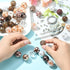 50 Pcs/Set Coconut Brown Leopard Print Beads Bracelet Bead Kit with Chain Clasp Candy Color Acrylic Round Spacer Beads for Jewelry Making...