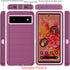 YmhxcY for Pixel 6 Case with Drop Proof 3-Layer Durable Cover/Shockproof Armor Drop Protection Solid Rubber Case for Google Pixel 6-Wine Red/Pink ...