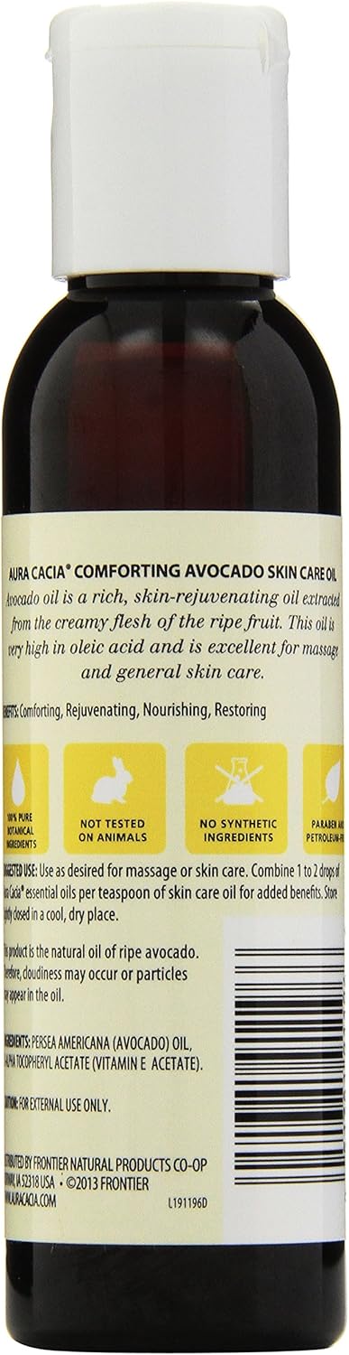 Aura Cacia Natural Skin Care Oil, Avocado, 4 Fluid Ounce...