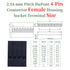 50 Sets Dupont 2.54 mm Pitch 4-Pin Female Adapter Cable Connector Accessories. 250 Pieces 2.54 mm Pitch Dupont 4-Pin Adapter Connector Female Hous...