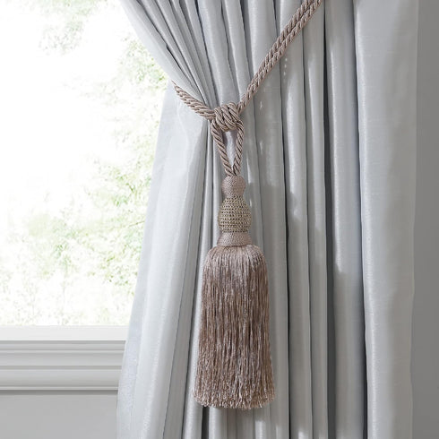 Elrene Home Fashions Julia Rhinestone Tassel Curtain Tieback, 26", Mauve...