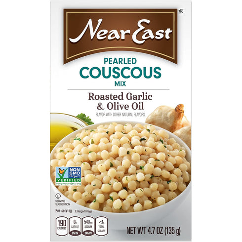Near East Pearled Couscous Roasted Garlic & Olive Oil, 4.7 Oz...